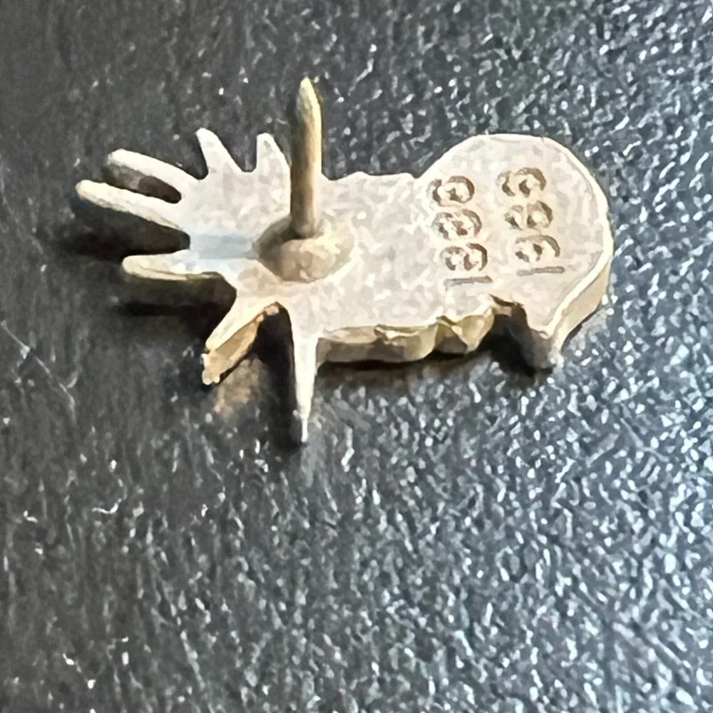 Vintage Statue of Liberty Face Tie Pin Lapel Hat Pewter Tone 1886 1986‎